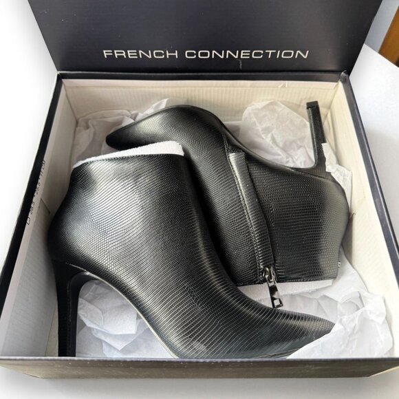 NWT French Connection ALLY Black Ankle Boots | Size 6.5 | 3" Heel - Picture 8 of 10